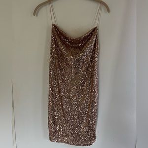 Top shop mini sequined dress. Size 2